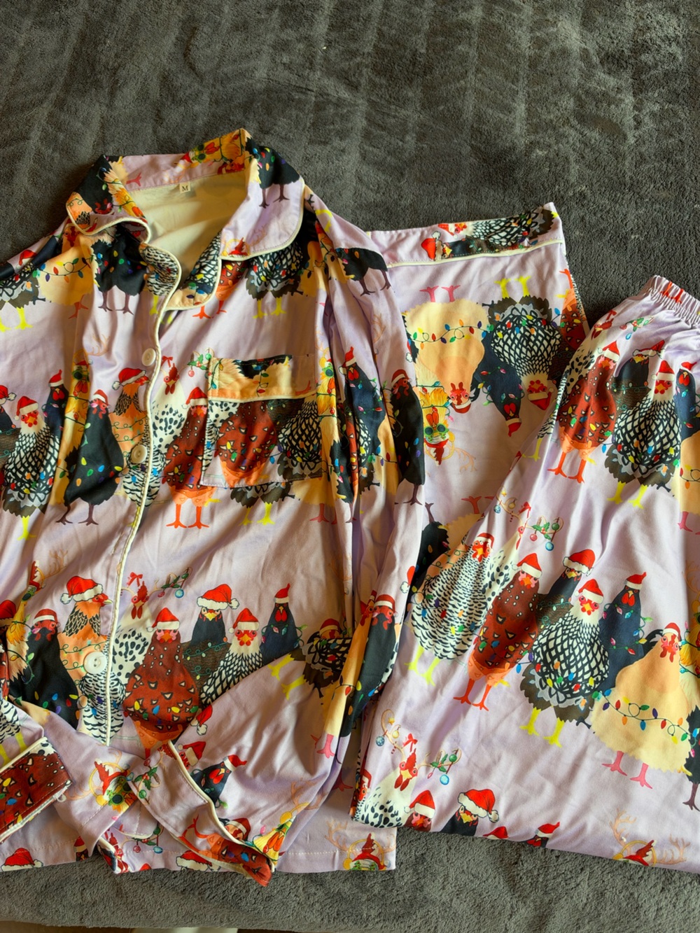 Women’s holiday chicken pajamas